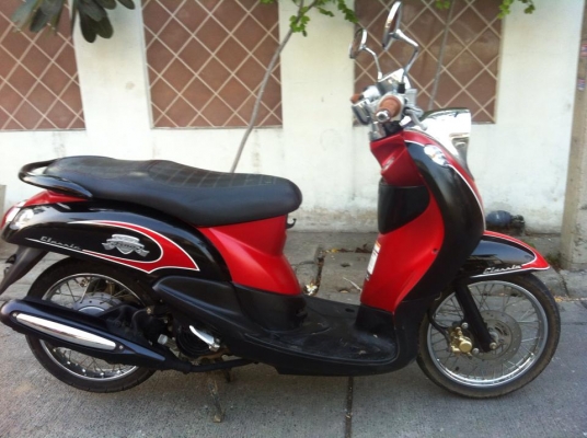 Yamaha Fino Classic ชุดหน้าโครมเมี่ยม แดง ดำ สวย เดิมๆ