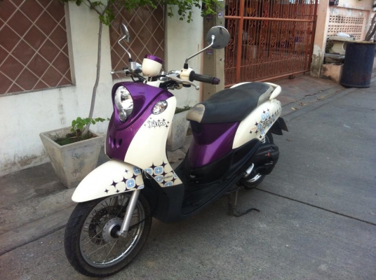 Yamaha Fino Fashion ม่วง ขาว สวย เครื่องดี เดิมๆ