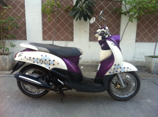 Yamaha Fino Fashion ม่วง ขาว สวย เครื่องดี เดิมๆ