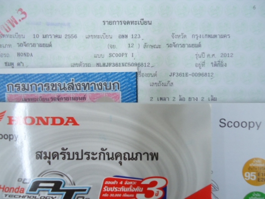 ขาย Scoopy-i ทะเบียน 123 ไมล์แค่ 980 กม.