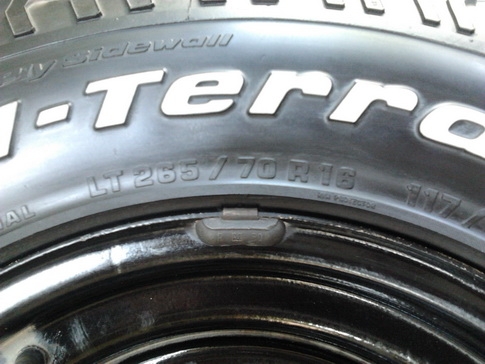 ล้อลาย Rock + BF All 265/70/16 ปี11 สวยๆ 1ชุด