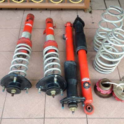 โช้คปรับเกลียว GAB ครบชุดหน้าหลังใส่ STEPWAGON ของเก่าญี่ปุ่นสภาพดี