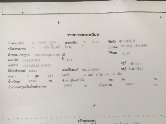 แม่-ลูกดั้ม 320แรงISUZU FXZ23NZH2 4-7002181  ปี2550 ยูโร2แม็คโหลด..รถห้างแท้ เดิมๆลูก3คาน...