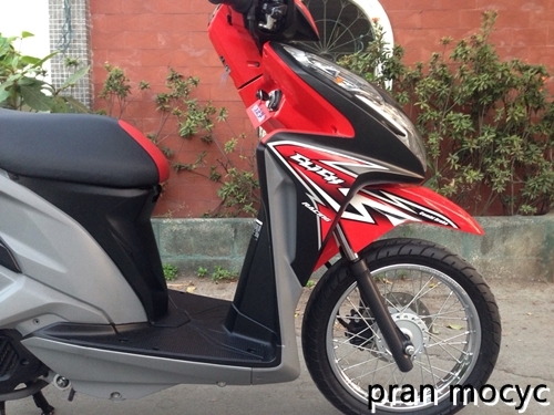 ขายClick 125i รุ่น Racing combi-brake สีเเดงดำ ปี57