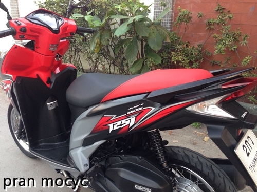 ขายClick 125i รุ่น Racing combi-brake สีเเดงดำ ปี57