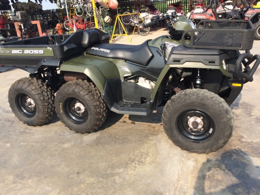 WWW.ByRin29.COM รถ 6ล้อ ATV BIG BOSS 6*6 POLALIS เครื่อง 800 sportman automatic เดินหน้า-ถอยหลัง มีกระบะสามารถดั้มได้ สภาพเดิมๆจากอเมริกา นำเข้าจากประเทศสหรัฐอเมริกา รัฐฟลอริดา