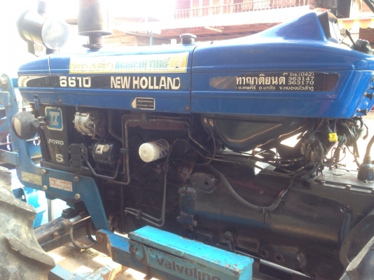 ขายรถไถ FORD NEW HOLLAND 6610 2เพลา คานหน้าคาราโร่ มีผาน 3,7+ดันหน้า สภาพดีมาก