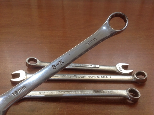 ขายประแจแหวนข้างปากตาย เบอร์มิล 10,11,12,16 mm.