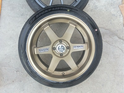 ขายล้อ TE37 Tf ขอบ 17 4รู100ยางใหม่205/45/17  4 ล้อ