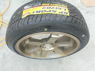 ขายล้อ TE37 Tf ขอบ 17 4รู100ยางใหม่205/45/17  4 ล้อ