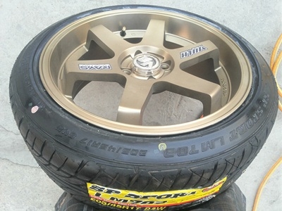 ขายล้อ TE37 Tf ขอบ 17 4รู100ยางใหม่205/45/17  4 ล้อ