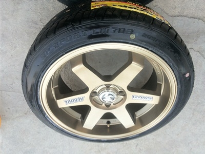 ขายล้อ TE37 Tf ขอบ 17 4รู100ยางใหม่205/45/17  4 ล้อ