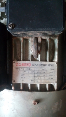 ขาย !!มอเตอร์5แรง220v.ของจีน พร้อมใช้งาน