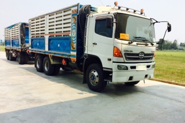 ขาย HINO 344 พ่วงแม่+ลูก กระบะเหล็ก ไม่ดั๊ม รถปี 51