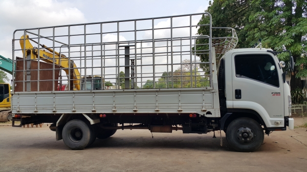 ขายรถ 6 ล้อ กระบะคาร์โก้ คอกรั้วสูง ISUZU FRR90L9T ปี.53 ปรายปี เครื่อง 210 รถสวยมาก ราคา.1000000 ต่อรอง