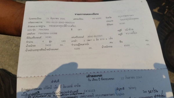 รถหกล้อ FB4J เครื่องดี เอกสารพร้อมโอน รถหกล้อ FB4J เครื่องดี เอกสารพร้อมโอน