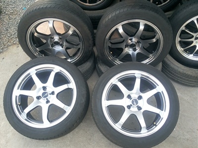 ขายล้อTE38 ขอบ16 4รู100 หน้า7 พร้อมยาง 4 ล้อ