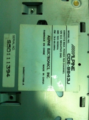 Alpine CDA-9843J MP3 CD 1ปรีเอ้า มือ 2 ญี่ปุ่น Alpine CDA-9843J MP3 CD 1ปรีเอ้า มือ 2 ญี่ปุ่น