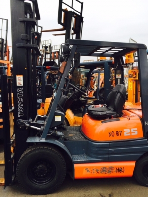 ขายฟอร์คลิฟต์ TOYOTA 42-6FG25 , เสายกสูง 4 เมตร, เกียร์ออโต ,ใช้งาน 2 ระบบ,ใช้งานมา 1800 ช.ม เดิมแท้จากญี่ปุ่น !!!! ( SPECS JAPAN ) สีเดิมและตัวถังสภาพเดิมจากญี่ปุ่น