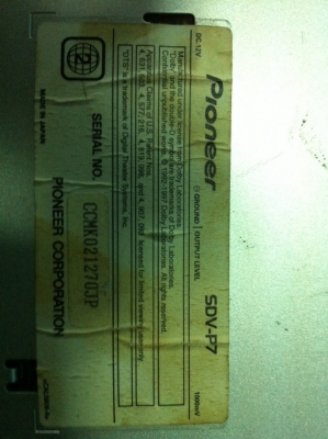 Pioneer SDV-P7 DVD VCD CD เป็นใบ้ ใช้ร่วมกับเครื่องเล่นPioneer หรือรุ่นอื่นได้ สภาพสวย มือ2 ญี่ปุ่น