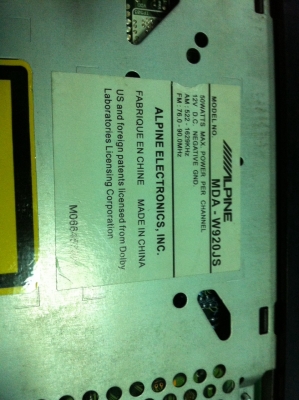 Alpine MDA-W920JS MP3 CD 1ปรีเอ้า คุมกล่องCD สภาพสวย มือ2 ญี่ปุ่น Alpine MDA-W920JS MP3 CD 1ปรีเอ้า คุมกล่องCD สภาพสวย มือ2 ญี่ปุ่น