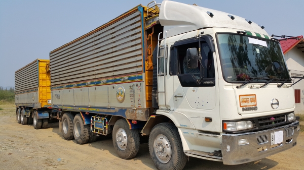 ขายรถพ่วง 24 ล้อ กระบะเนียมคอกเกษตรดั้ม อู่.ฮวด HINO PROFIA ปี.53 เครื่อง.K13C รถสวย ราคา1700000 ต่อรอง