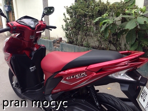 ขายclick125i idling stop ตัวท็อป ล้อเเม็กเเต่ง สีเเดงดำ ปี2557