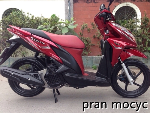 ขายclick125i idling stop ตัวท็อป ล้อเเม็กเเต่ง สีเเดงดำ ปี2557