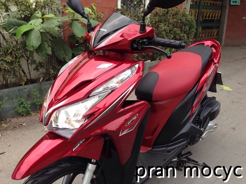 ขายclick125i idling stop ตัวท็อป ล้อเเม็กเเต่ง สีเเดงดำ ปี2557