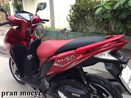 ขายclick125i idling stop ตัวท็อป ล้อเเม็กเเต่ง สีเเดงดำ ปี2557