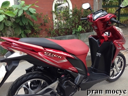 ขายclick125i idling stop ตัวท็อป ล้อเเม็กเเต่ง สีเเดงดำ ปี2557
