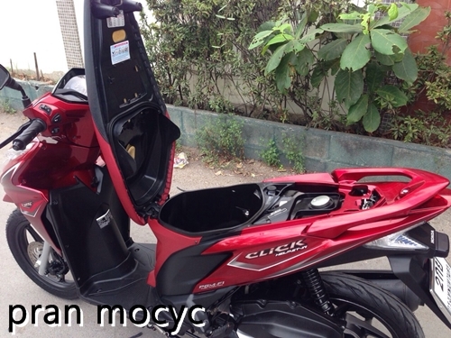 ขายclick125i idling stop ตัวท็อป ล้อเเม็กเเต่ง สีเเดงดำ ปี2557