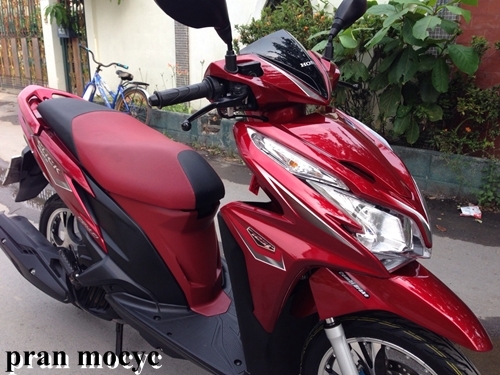 ขายclick125i idling stop ตัวท็อป ล้อเเม็กเเต่ง สีเเดงดำ ปี2557