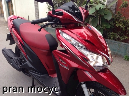 ขายclick125i idling stop ตัวท็อป ล้อเเม็กเเต่ง สีเเดงดำ ปี2557