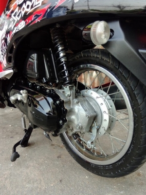 Honda Scoopy-i สีดำ-แดง ลายแอคทีฟบอย รถปี 55 ประหยัดน้ำมัน ราคาถูกครับ