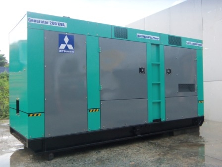 เครื่องปั่นไฟพร้อมชุดตัดต่อไฟฟ้าอัตโนมัติMITSUBISHI 200 kva.รับประกัน 2 ปี
