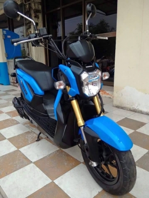 ใหม่ล่าสุด Honda Zoomer X ปี 2557 สีน้ำเงิน เทรนสีใหม่ สวยสภาพขั้นเทพ
