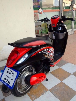 รุ่นใหม่ล่าสุด All New Honda Scoopy &ndash; i รถสวยวิ๊ง สีดำ แดง ลาย ACTIVE BOY ประหยัดน้ำมันได้ดี