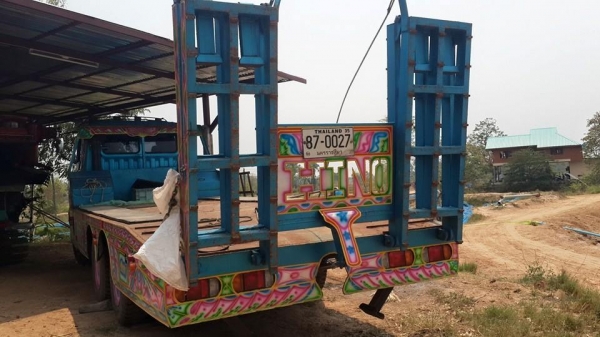 ขายคู่พร้อมเกี่ยว รถเกี่ยวข้าวไทยเส็งยนต์195 ช่างล่างลูลเลอร์10ลูก ตู้ขึ้นใหม่ เทรเลอร์HINO HO7C185 พร้อมหาง ทะเบียนพร้อมโอน เครื่องดี แชชซีสวย