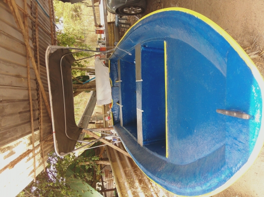 เรือไฟเบอร์ 14ฟุ๊ต กว้าง1.5ม สูง50ซม พร้อมเครื่อง TOHATSU