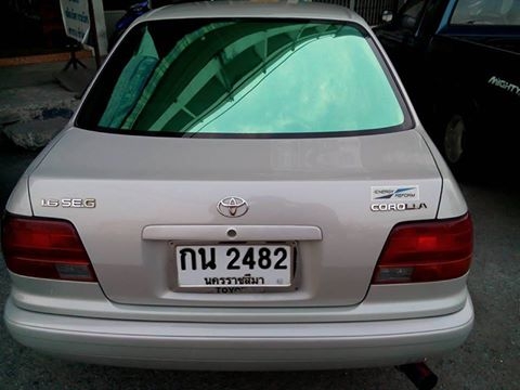Toyota  corola 1996  สีบรอร์นเทา  เครื่อง 1500  cc หัวฉีด  ติดแก๊สเอ็นเนอร์จี้หัวฉีด ราคา 89000  บาท มีประกัน 3 +