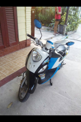 ขาย All New Fino(หัวฉีด) ฟ้า-ขาว  2013ราคา25000บาทด่วนๆ ภาษีไม่ขาดต่อ