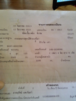 ขายหกล้อโตโยต้าBU87เครื่อง115แรงม้า รถสวยพร้อมใช้ ยางดี คัสซีสวย เครื่องแน่น เฟืองท้ายน๊อต6ตัว ยาว4.40เมตร กว้าง2เมตร ทะเบียนพร้อมโอน ขายหกล้อโตโยต้าBU87เครื่อง115แรงม้า รถสวยพร้อมใช้ ยางดี คัสซีสวย เครื่องแน่น เฟืองท้ายน๊อต6ตัว ยาว4.40เมตร กว้าง2เมตร ทะเบียนพร้อมโอน