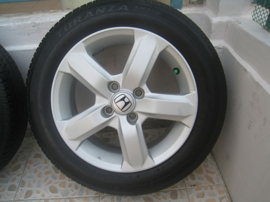 ขายล้อแม็ก Honda city 15"x5.5" 4รู100 et 45 +ยางปี 10 (081-3747940)