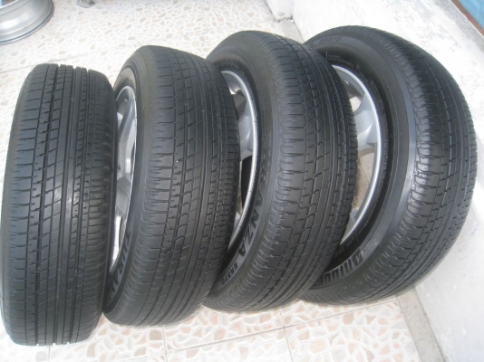 ขายล้อแม็ก Honda city 15"x5.5" 4รู100 et 45 +ยางปี 10 (081-3747940)