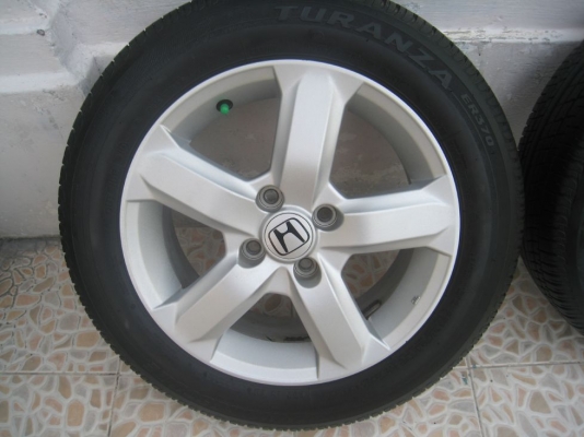 ขายล้อแม็ก Honda city 15"x5.5" 4รู100 et 45 +ยางปี 10 (081-3747940)