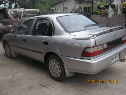 ขาย TOYOTA AE 101 ทะเบียน โอน เครื่องเดิม เกียร์ออโต้ แมกเดิม R 14 กระจกไฟฟ้า หม้อลมชั้นครื่ง ติดตั้งแก็ส LPG  ภาษีขาดปี 57 พ.ร.บ.