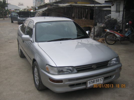 ขาย TOYOTA AE 101 ทะเบียน โอน เครื่องเดิม เกียร์ออโต้ แมกเดิม R 14 กระจกไฟฟ้า หม้อลมชั้นครื่ง ติดตั้งแก็ส LPG  ภาษีขาดปี 57 พ.ร.บ.