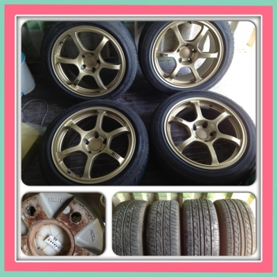 ขายแม็กมือ2 17 RG2 (Rota) 5รู114 กว้าง8 +ยางปี10กับ12 ราคา 14500 บาทถูก