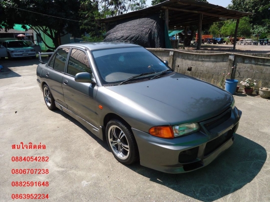 ขาย mitsubishi lancer Ecar สีเทาสวยๆ ชุดแต่งรอบคัน ราคา 95,000 บาท +++++++++